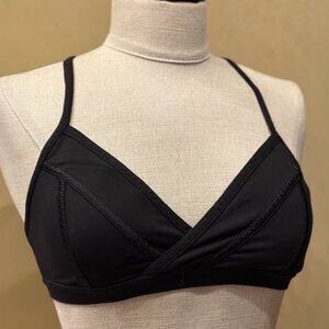 Lululemon Black Padded Sports Bra With Adjustable Straps, Size 6